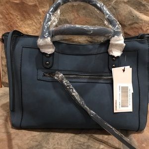 Blue Satchel Crossbody Handbag NWT